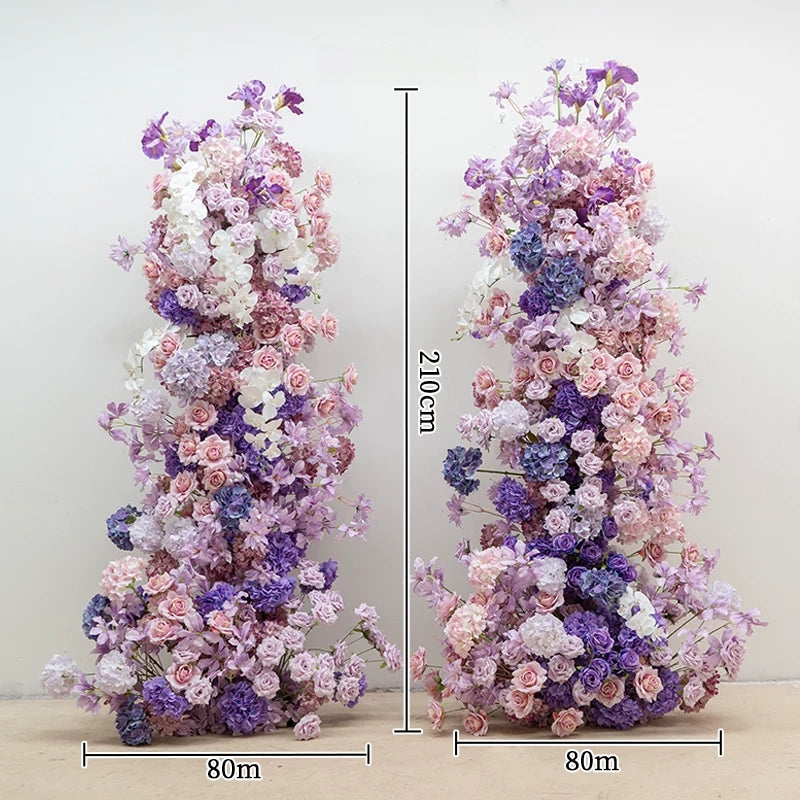 Eleganter Blumenbogen in Mondform für die Hochzeitszeremonie – Künstlicher Blumenbogen für Hochzeiten, Veranstaltungen und besondere Anlässe