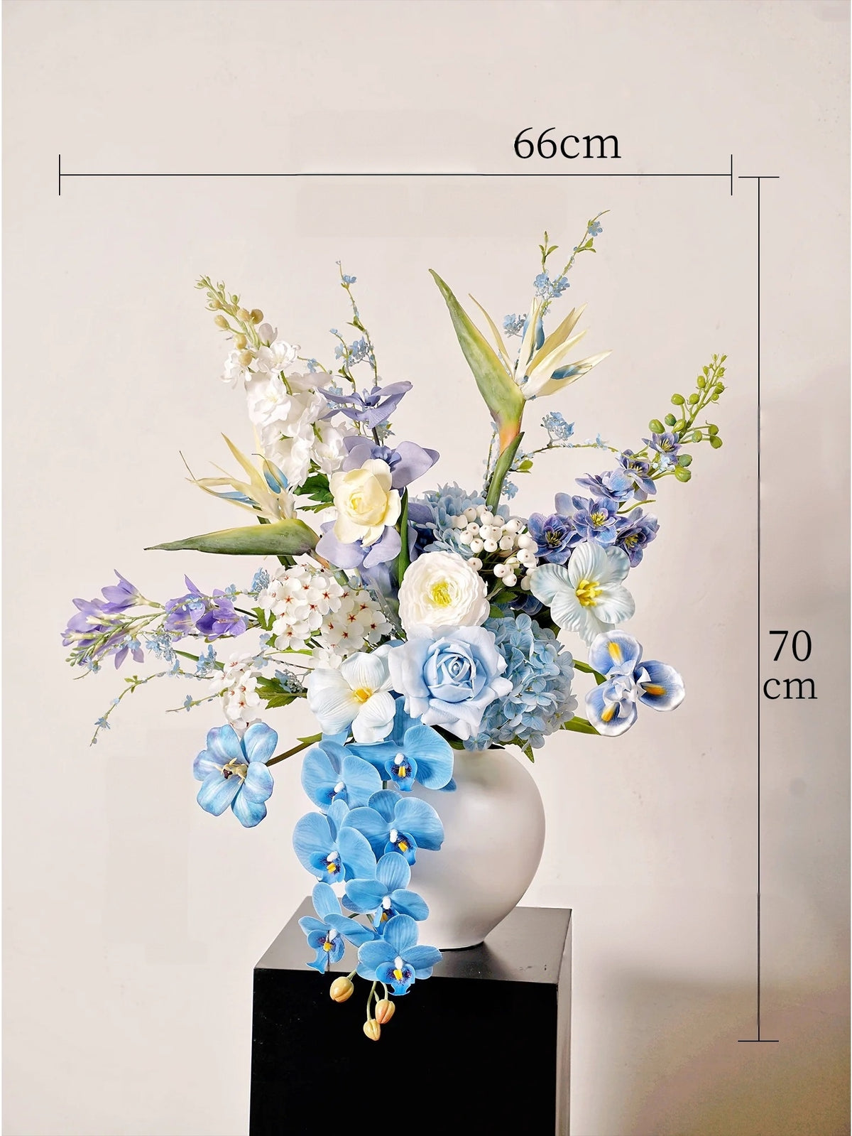 Elegantes Blumenstrauß-Arrangement mit Herbstmotiv | Luxuriöse Kunstblumen für Hochzeiten und Inneneinrichtung VB-113 (ohne Vase)