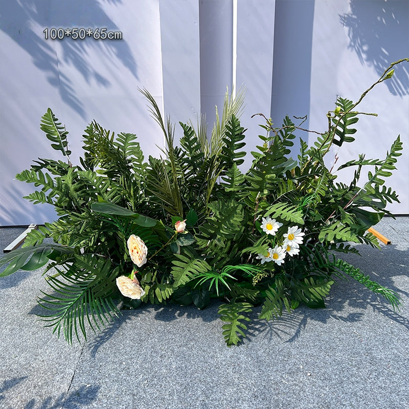 Valar Flower Forest-Themed Eucalyptus Aisle Floral Runner — Faux Greenery Wedding Pathway Decor WF-120