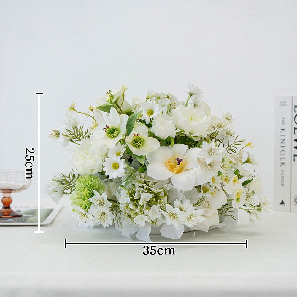 Arreglo Floral Artificial para Decoración de Bodas, Accesorio de Boda Hecho a Mano, Flores Artificiales para Pasillo de Boda al Aire Libre, Decoración de Escenario y Arreglo de Bola Floral TF-110
