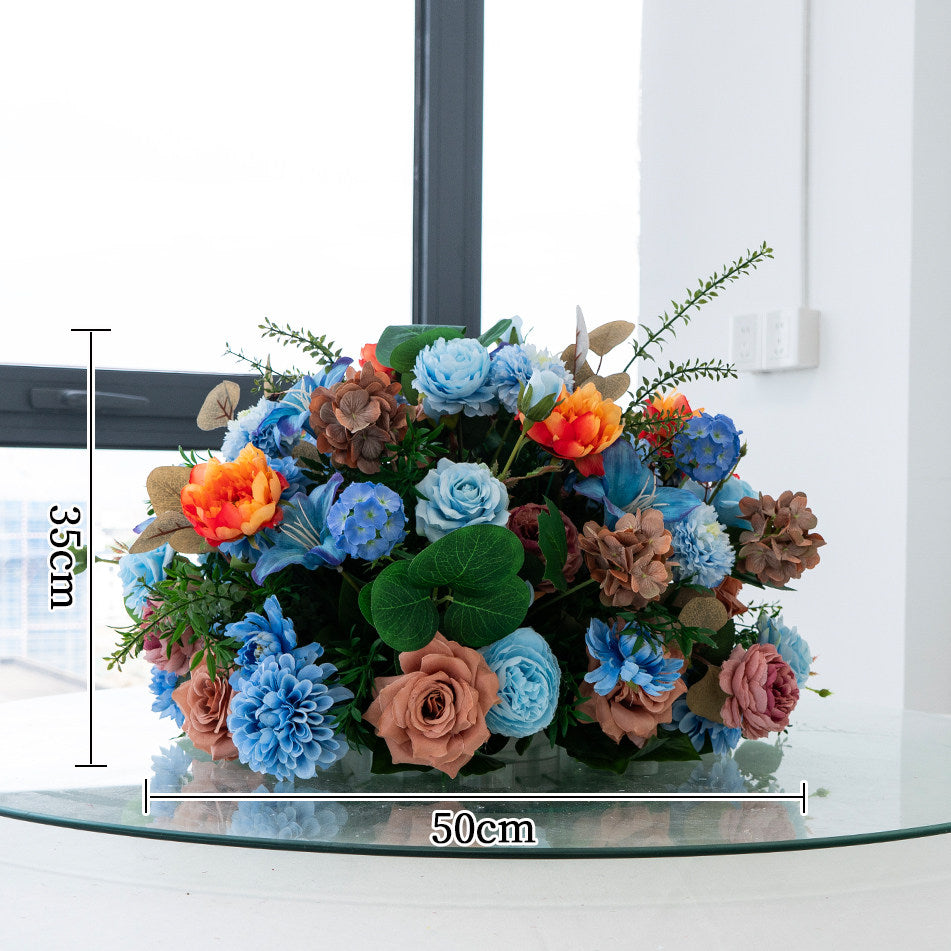ValarFlower Artificial Floral Table Centerpiece, Faux Wedding Table Flower Arrangement for Reception, Sweetheart Table, Party & Event Decor TF-127