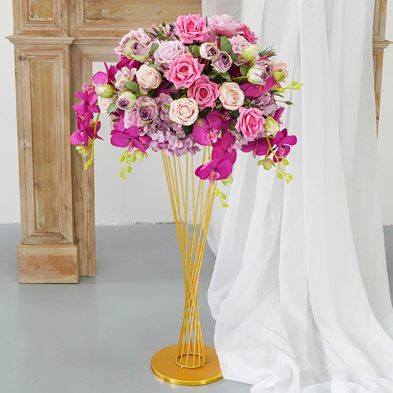 Wedding Floral Decoration Faux Flowers Centerpiece Floral Arrangement for Wedding Reception, Main Table, and T-Style Aisle Arch Flower Balls TF-109