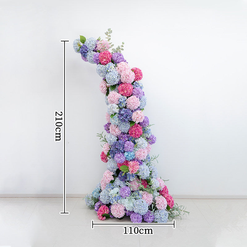 Arco de Cuerno Rosa Romántico Valar, Fondo Floral Artificial, Decoración para Propuestas y Ceremonias de Boda, Prop Elegante para Fotografía de Eventos VA-341