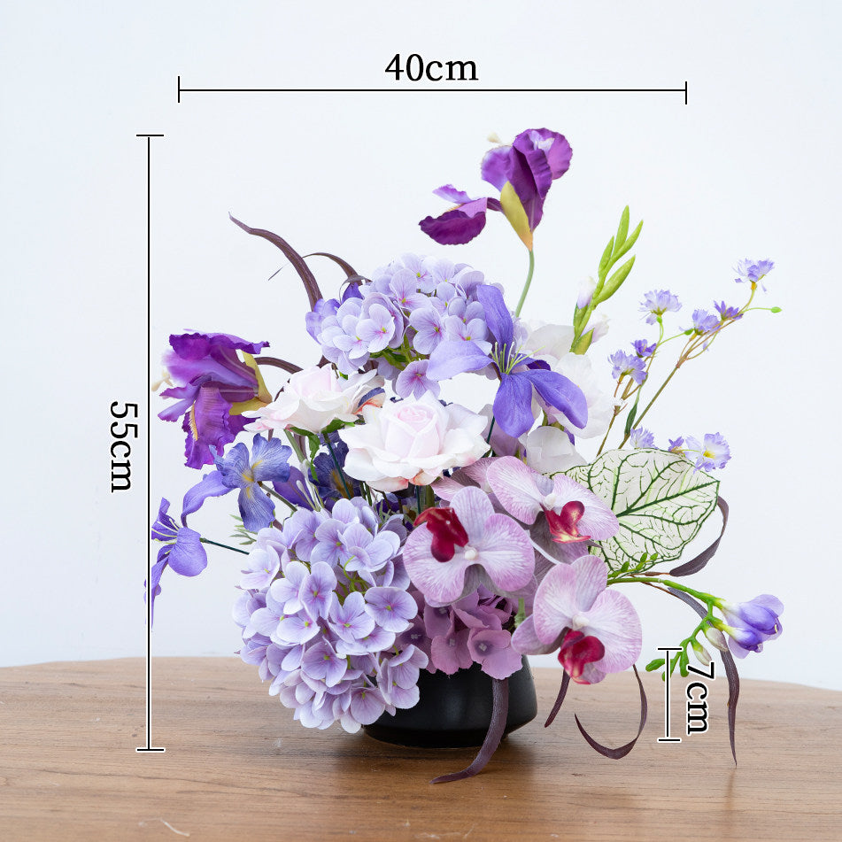 ValarFlower Mini Artificial Floral Arrangement in Vase for Table Centerpiece, Home Decor, Wedding Reception & Party Table Decoration VB-250