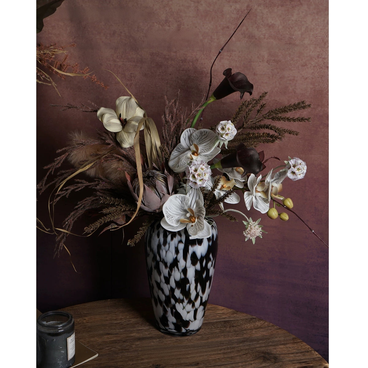 Arreglo de Ramo Floral con Tema Elegante de Otoño | Flores Artificiales de Lujo para Boda y Decoración Interior del Hogar VB-113 (Sin Jarrón)