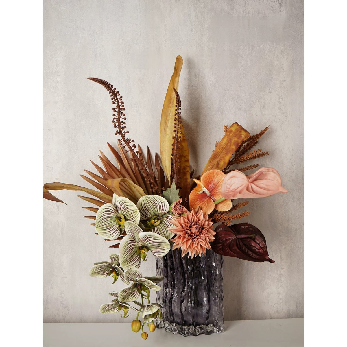ValarFlower Wabi Sabi Artificial Flower Arrangement, Luxury Autumn Floral Decor for Living Room and Event Styling VB-278