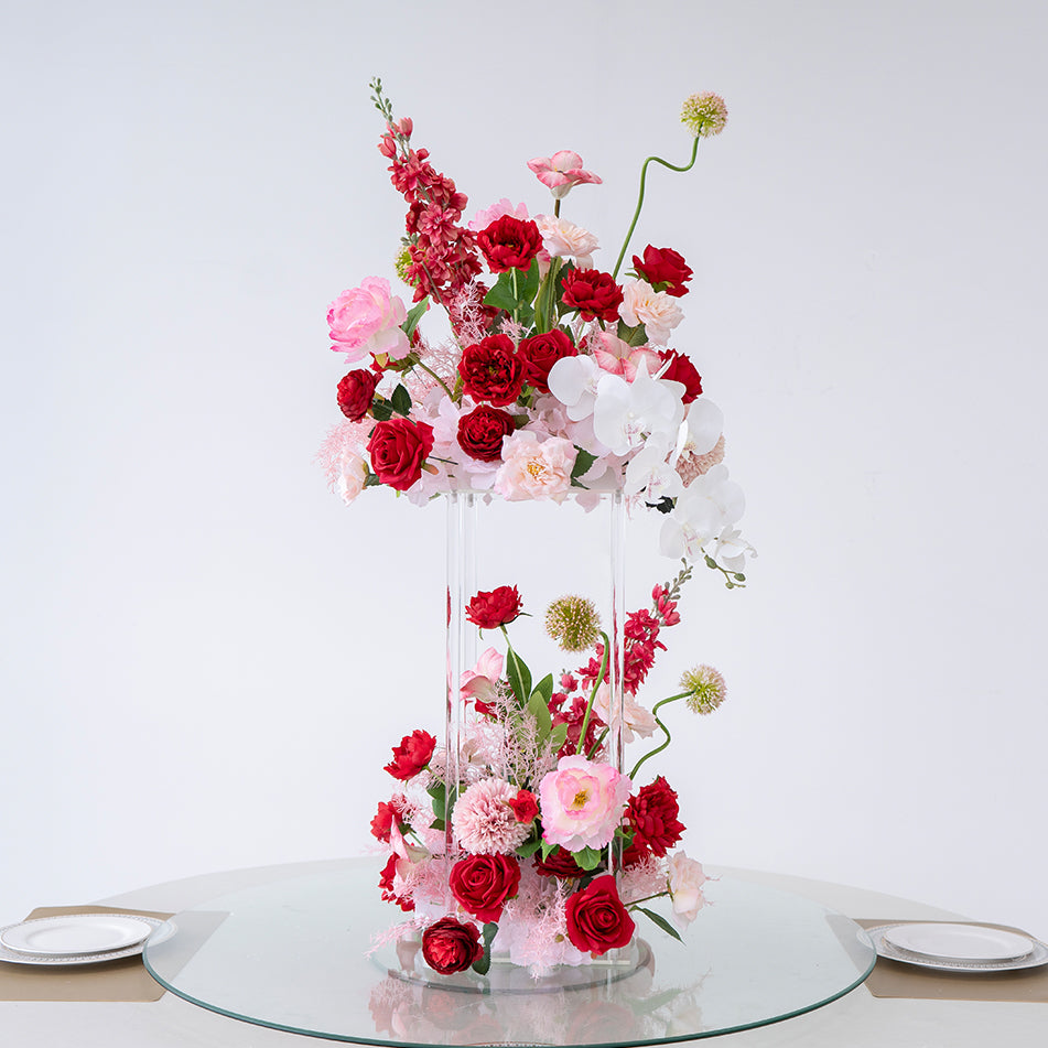 Valar Flower legant Artificial Tall Table Flowers on Clear Acrylic Stand for Event & Reception TF-118