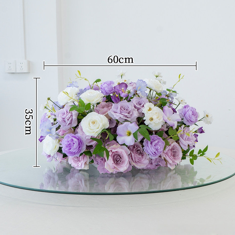 Arreglo Floral Artificial para Decoración de Bodas, Accesorio de Boda Hecho a Mano, Flores Artificiales para Pasillo de Boda al Aire Libre, Decoración de Escenario y Arreglo de Bola Floral TF-110