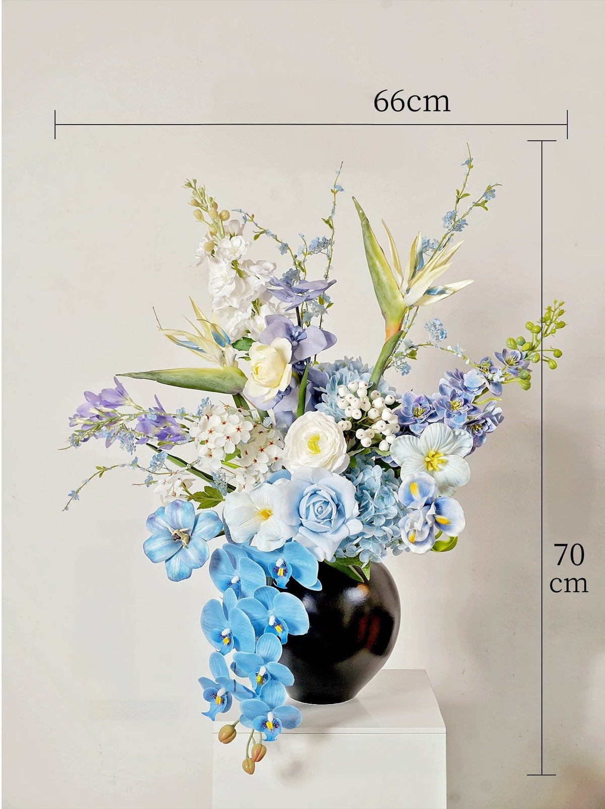 Elegantes Blumenstrauß-Arrangement mit Herbstmotiv | Luxuriöse Kunstblumen für Hochzeiten und Inneneinrichtung VB-113 (ohne Vase)