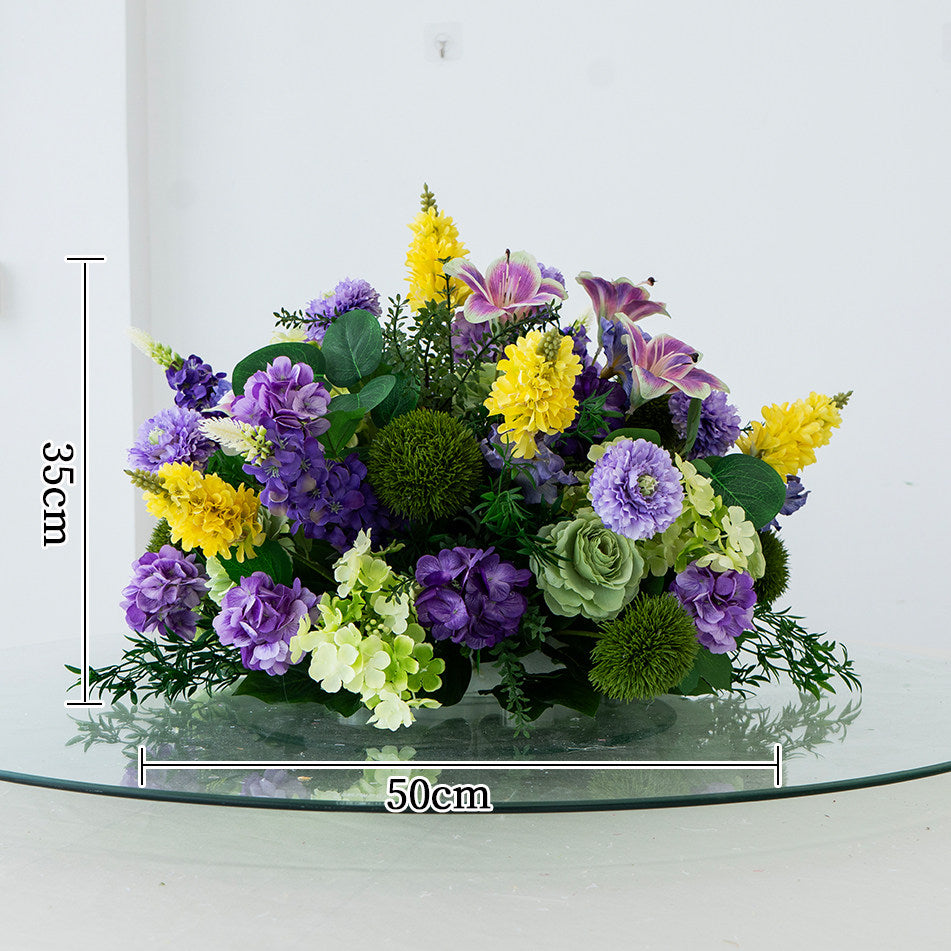 ValarFlower Artificial Floral Table Centerpiece, Faux Wedding Table Flower Arrangement for Reception, Sweetheart Table, Party & Event Decor TF-127