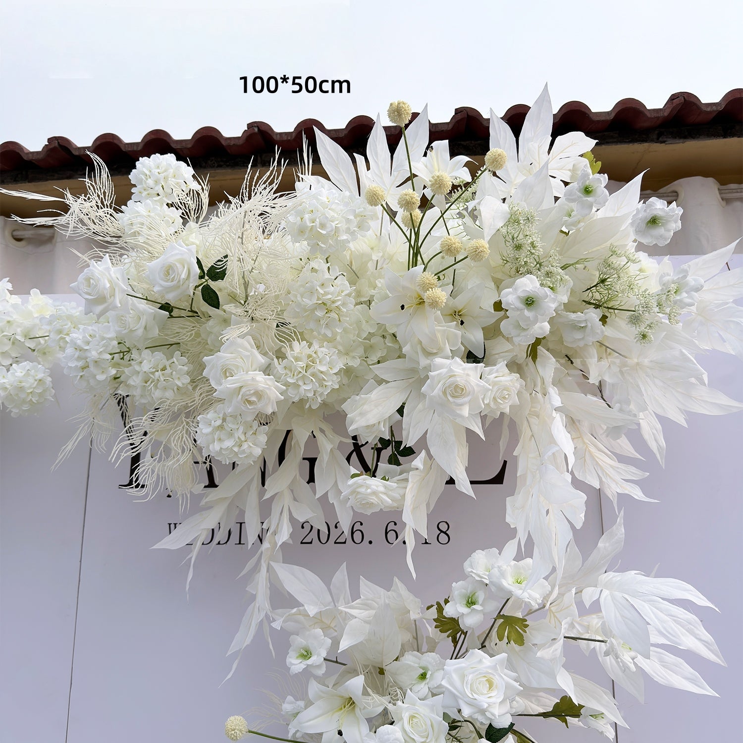 Configuración de flores artificiales inspiradas en la primavera – Conjunto de flores artificiales azules y amarillas para eventos FA-264