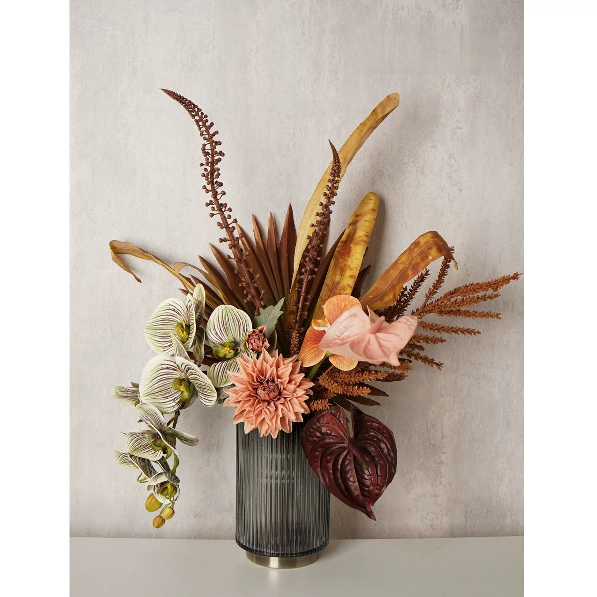 ValarFlower Wabi Sabi Artificial Flower Arrangement, Luxury Autumn Floral Decor for Living Room and Event Styling VB-278
