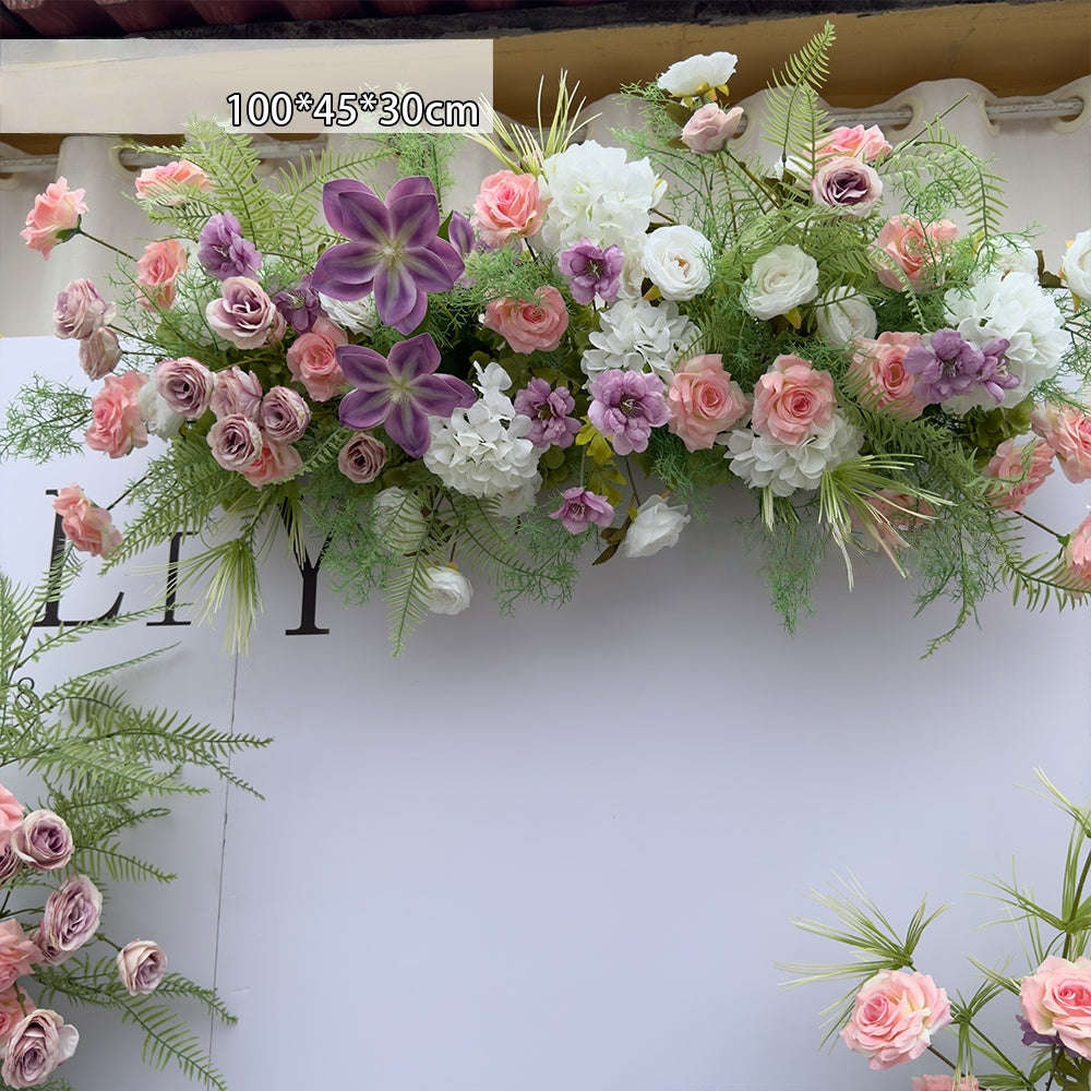 Valar Flower Whimsical Garden-Style Aisle Floral Runner with Phalaenopsis — Artificial Wedding Ceremony & Engagement Decor WF-108