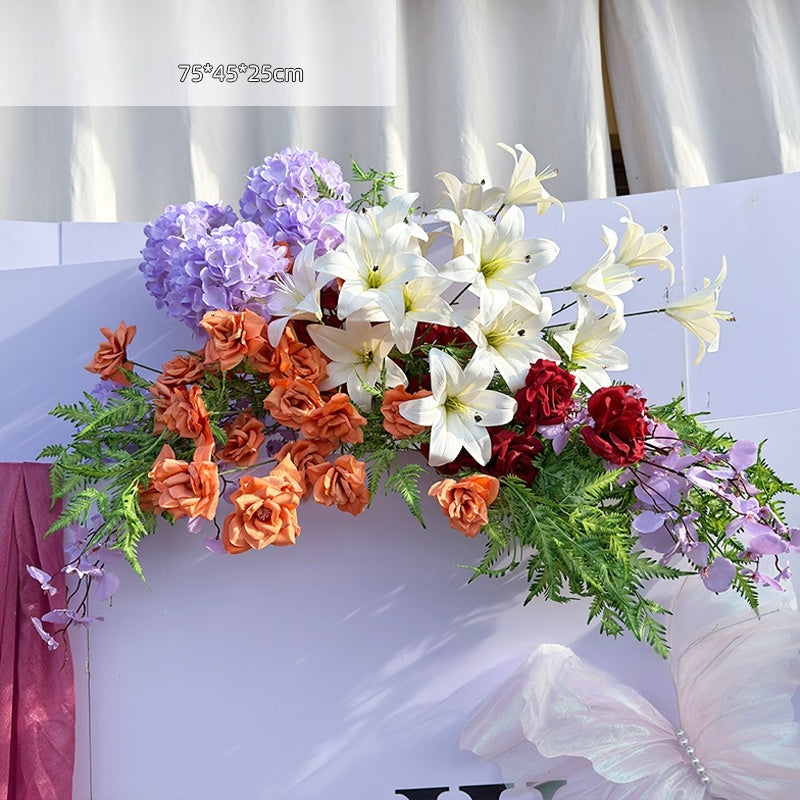 Valar Flower Red Wedding Aisle Artificial Flower Arrangements for Ceremony Backdrop & Venue Decoration WF-103