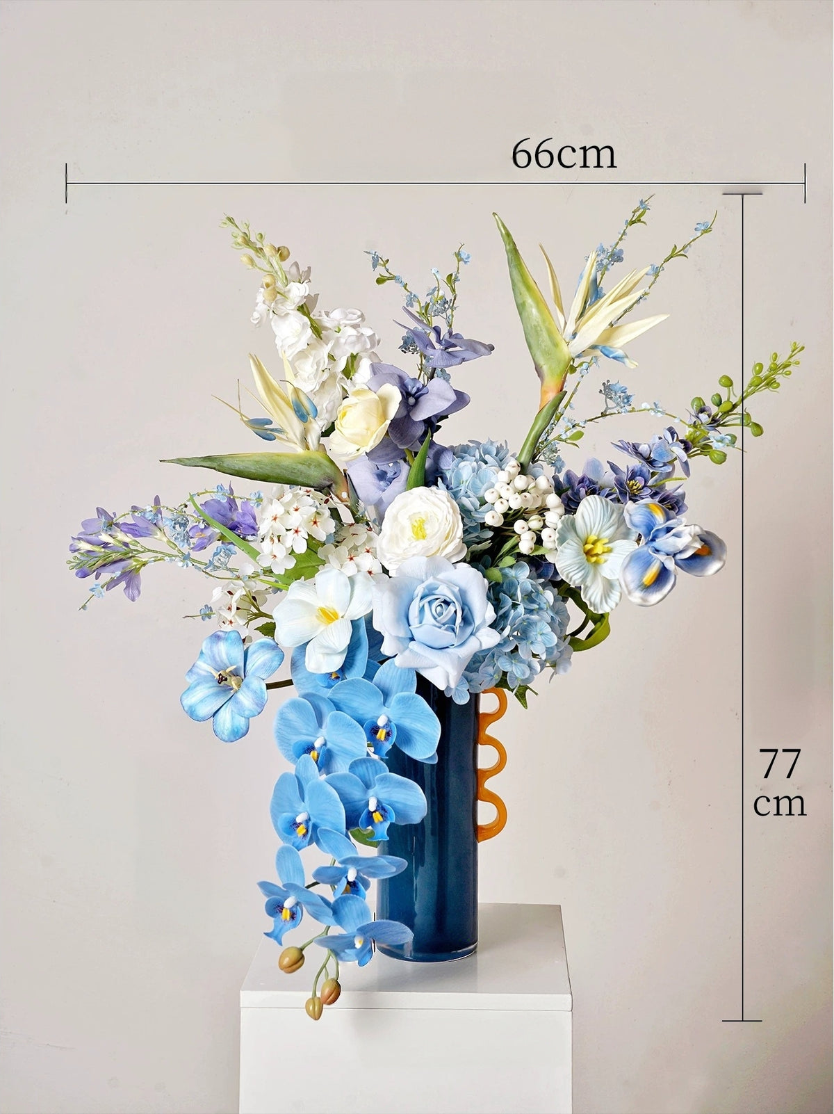 Elegantes Blumenstrauß-Arrangement mit Herbstmotiv | Luxuriöse Kunstblumen für Hochzeiten und Inneneinrichtung VB-113 (ohne Vase)