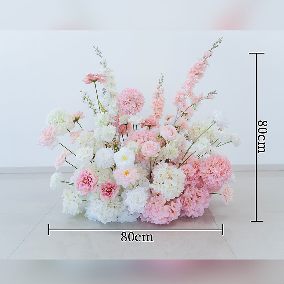 Arche florale élégante en forme de lune pour cérémonie de mariage - Arche de fleurs artificielles pour mariages, événements et occasions spéciales