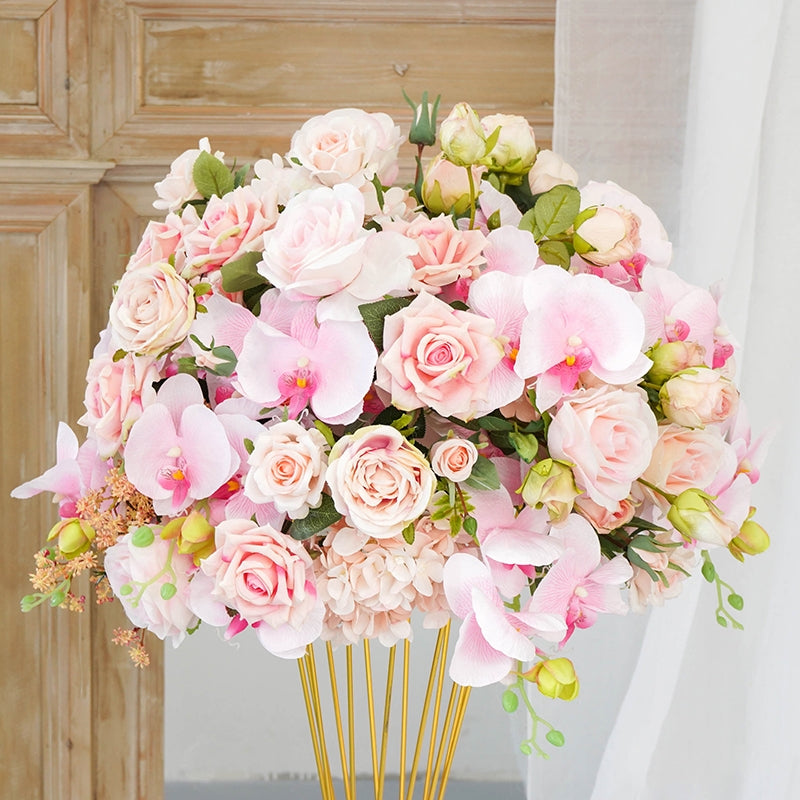 Wedding Floral Decoration Faux Flowers Centerpiece Floral Arrangement for Wedding Reception, Main Table, and T-Style Aisle Arch Flower Balls TF-109