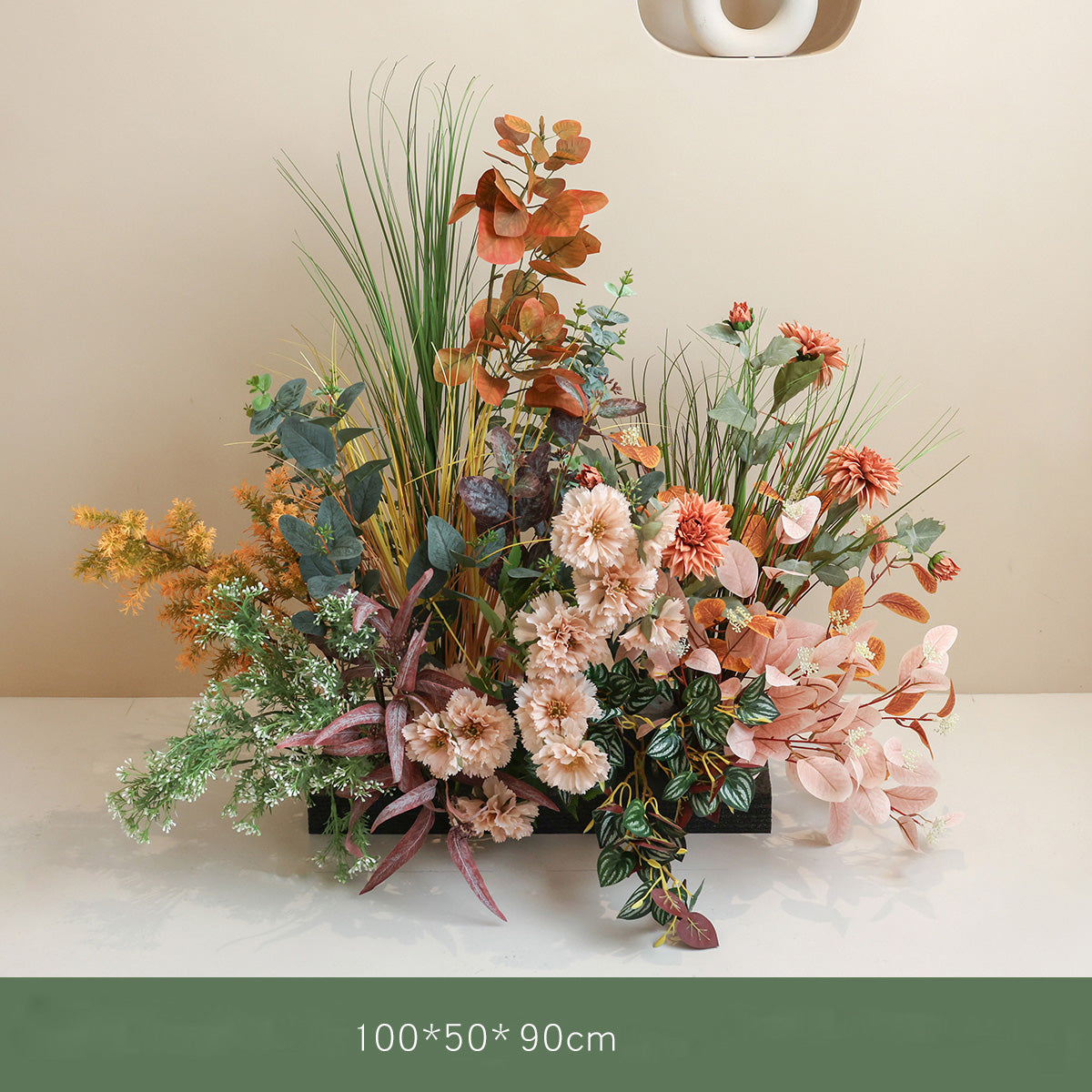 Fall Theme Floor Floral Arrangement | Rustic Faux Flowers for Wedding Reception and Event Décor FA-102