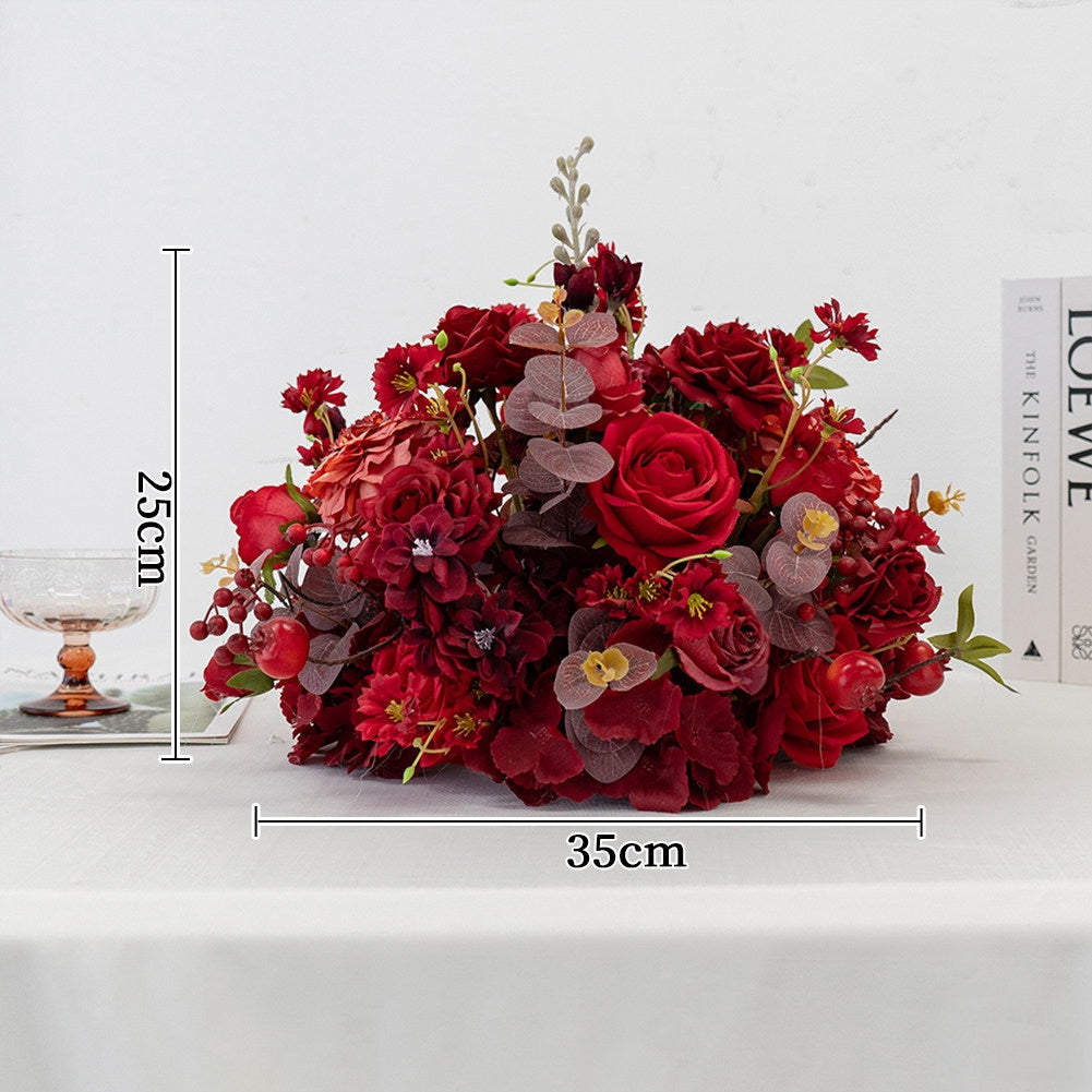 Arreglo Floral Artificial para Decoración de Bodas, Accesorio de Boda Hecho a Mano, Flores Artificiales para Pasillo de Boda al Aire Libre, Decoración de Escenario y Arreglo de Bola Floral TF-110