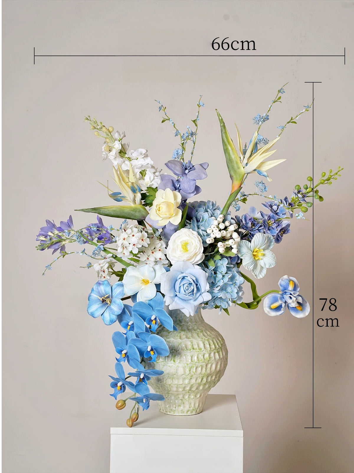 Elegantes Blumenstrauß-Arrangement mit Herbstmotiv | Luxuriöse Kunstblumen für Hochzeiten und Inneneinrichtung VB-113 (ohne Vase)