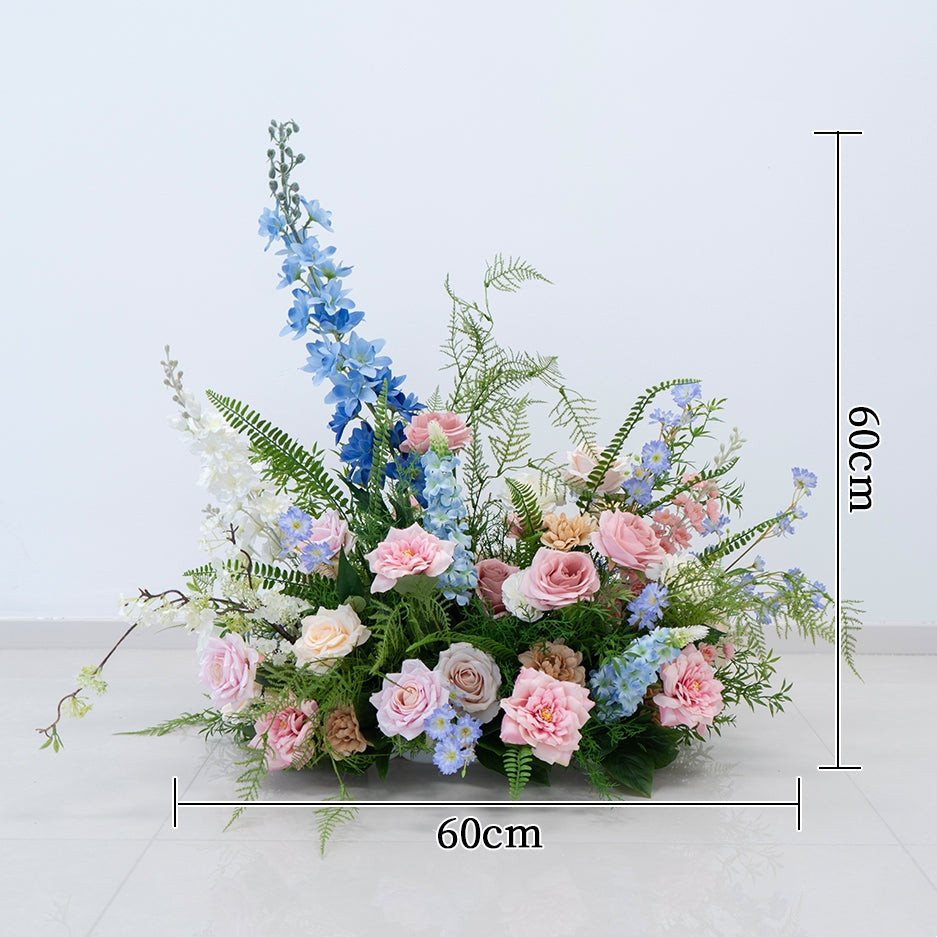 ホワイトローズのボタニカルホーンアーチ – ガーデンウェディングとフォトシュート用の人工花構造 VA-365