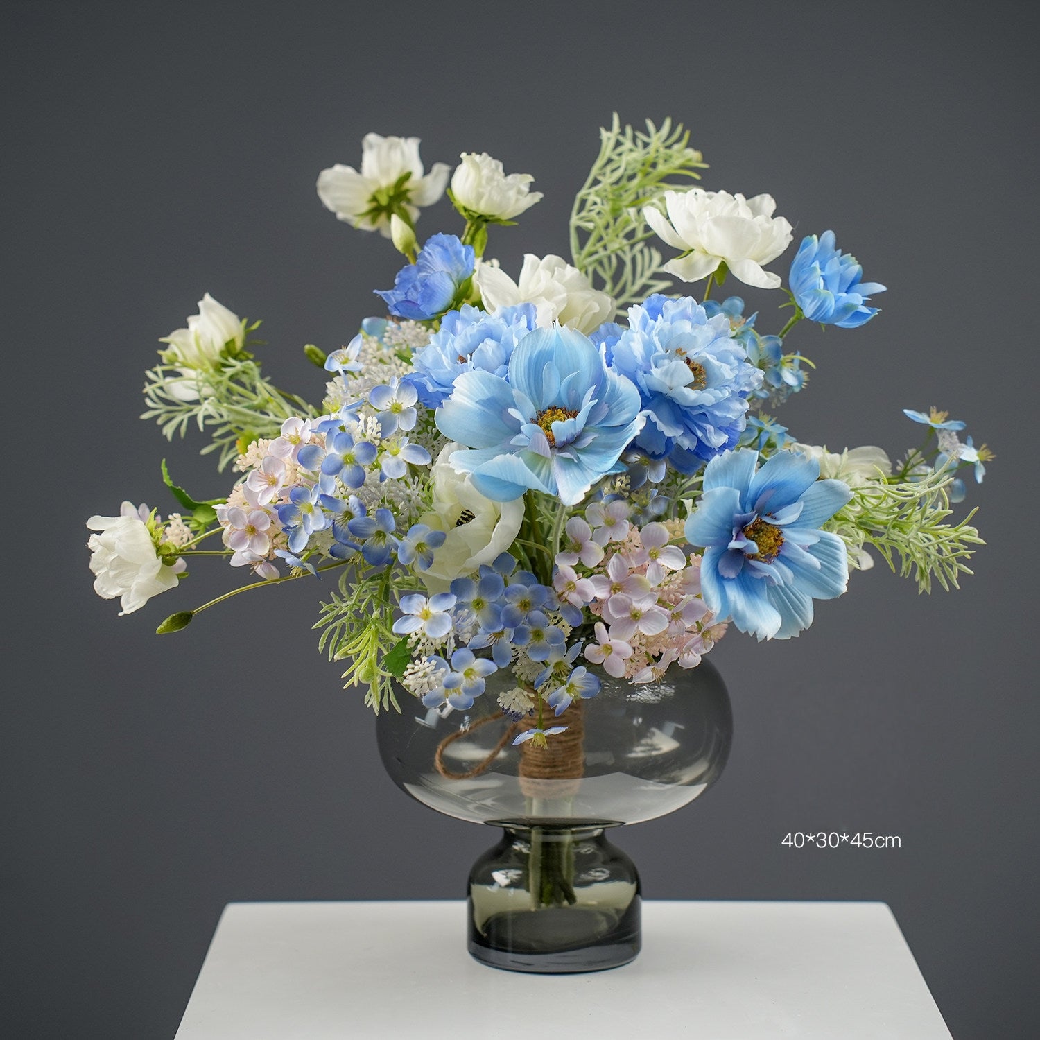 ValarFlower Artificial Bridal Bouquet, Romantic Garden Faux Wedding Bouquet for Bride, Bridesmaid, Beach Wedding, Ceremony & Photoshoot VB-266