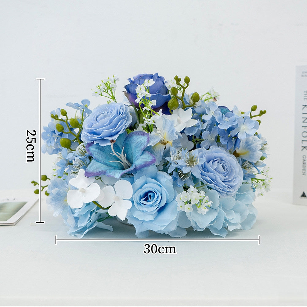 Arreglo Floral Artificial para Decoración de Bodas, Accesorio de Boda Hecho a Mano, Flores Artificiales para Pasillo de Boda al Aire Libre, Decoración de Escenario y Arreglo de Bola Floral TF-110