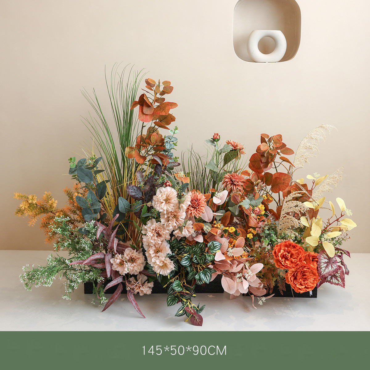 Fall Theme Floor Floral Arrangement | Rustic Faux Flowers for Wedding Reception and Event Décor FA-102