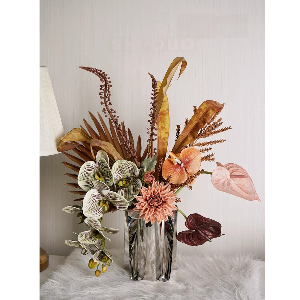 ValarFlower Wabi Sabi Artificial Flower Arrangement, Luxury Autumn Floral Decor for Living Room and Event Styling VB-278