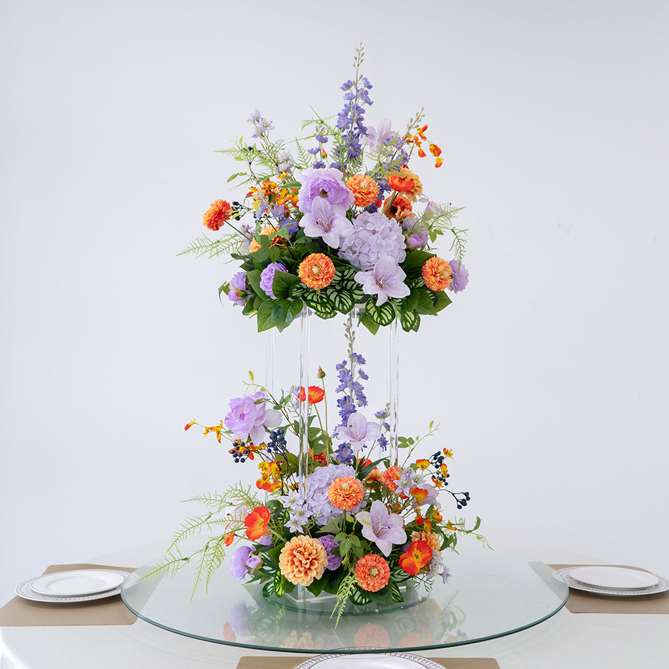 Valar Flower legant Artificial Tall Table Flowers on Clear Acrylic Stand for Event & Reception TF-118