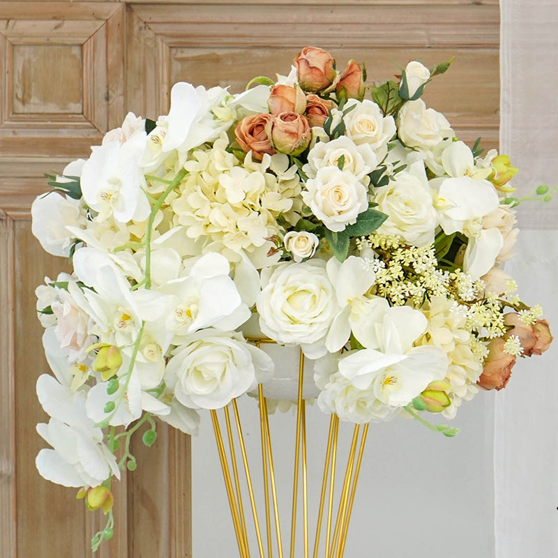 Wedding Floral Decoration Faux Flowers Centerpiece Floral Arrangement for Wedding Reception, Main Table, and T-Style Aisle Arch Flower Balls TF-109