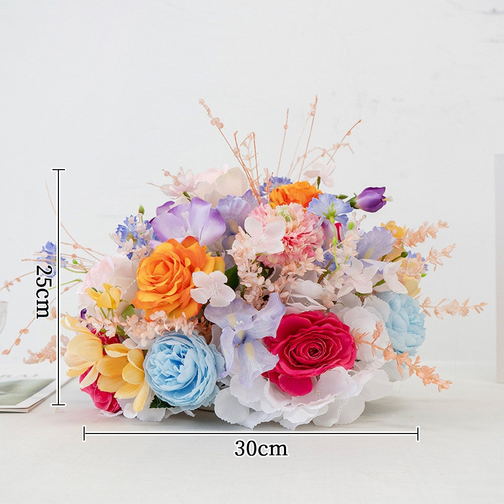 Arreglo Floral Artificial para Decoración de Bodas, Accesorio de Boda Hecho a Mano, Flores Artificiales para Pasillo de Boda al Aire Libre, Decoración de Escenario y Arreglo de Bola Floral TF-110