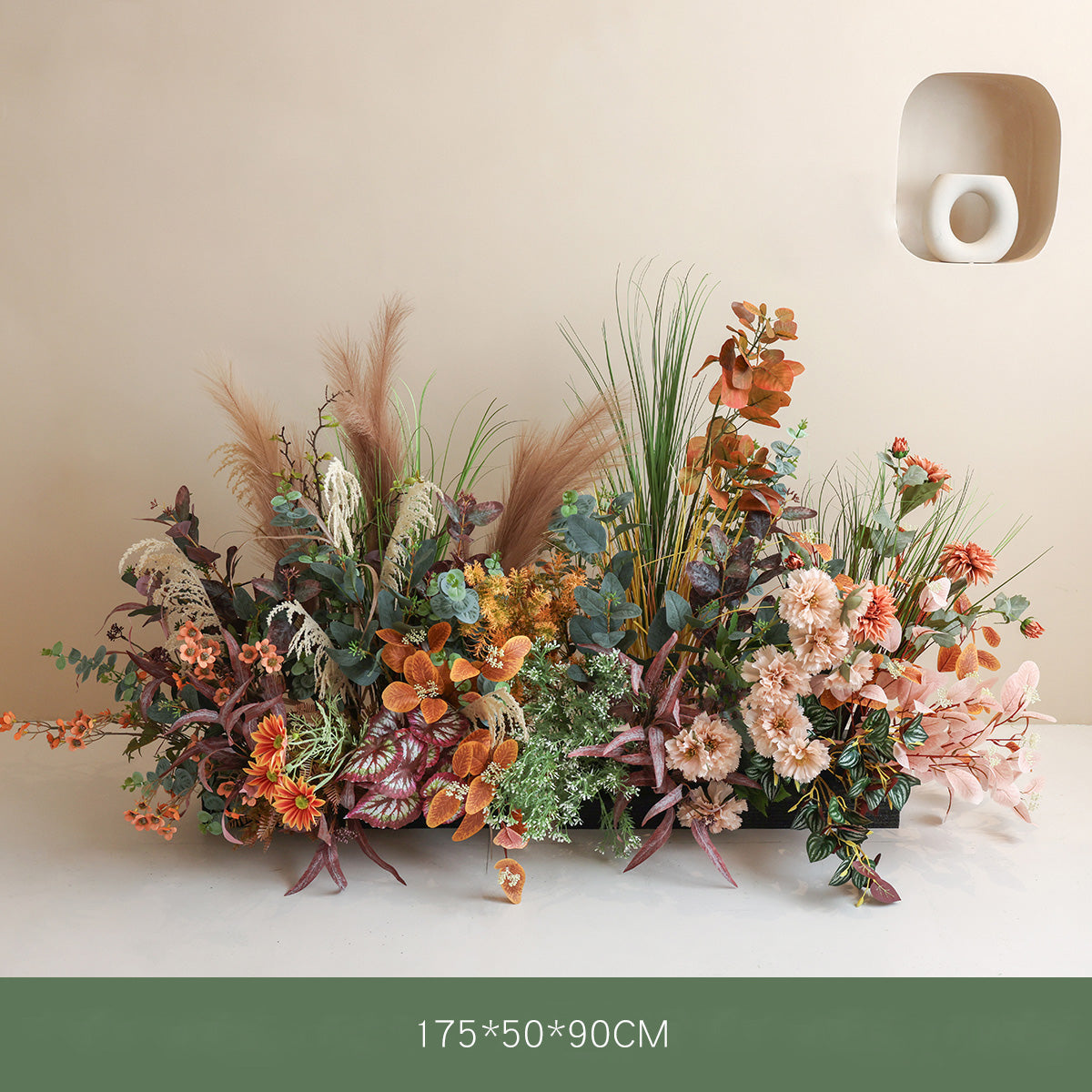 Fall Theme Floor Floral Arrangement | Rustic Faux Flowers for Wedding Reception and Event Décor FA-102