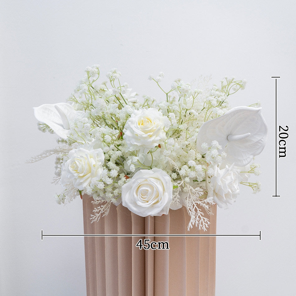 Valar Flower Luxury White Garden Wedding Set with Floor Floral Arrangements FA-321