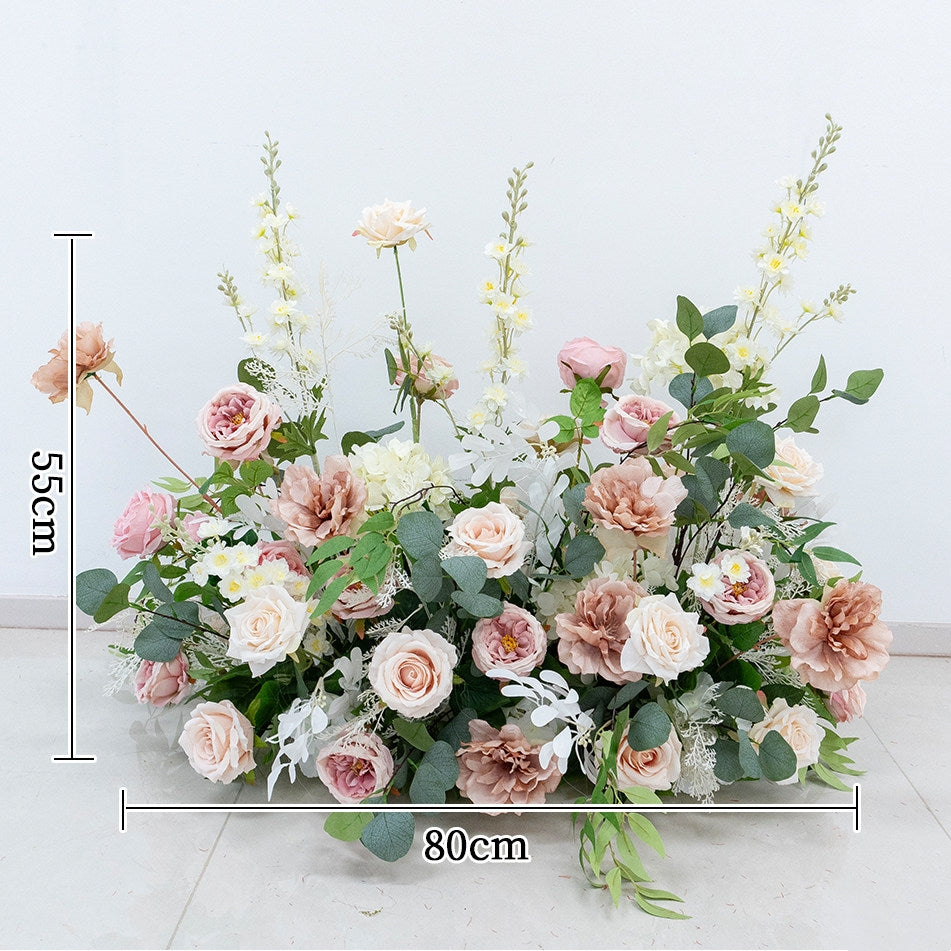 Valar Flower Champagne & Blush Faux Floral Arch Arrangement Set for Wedding Decor FA-320
