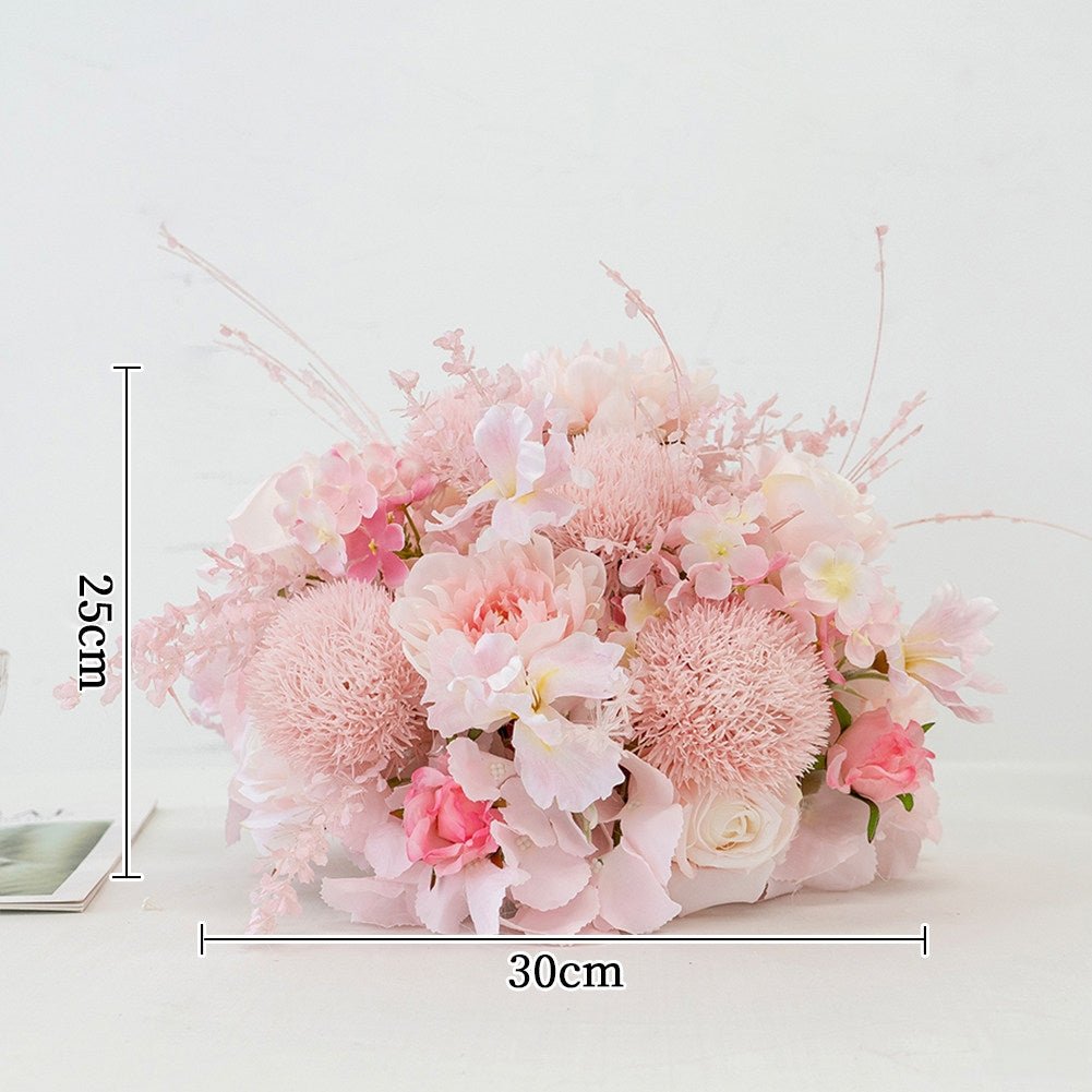 Arreglo Floral Artificial para Decoración de Bodas, Accesorio de Boda Hecho a Mano, Flores Artificiales para Pasillo de Boda al Aire Libre, Decoración de Escenario y Arreglo de Bola Floral TF-110