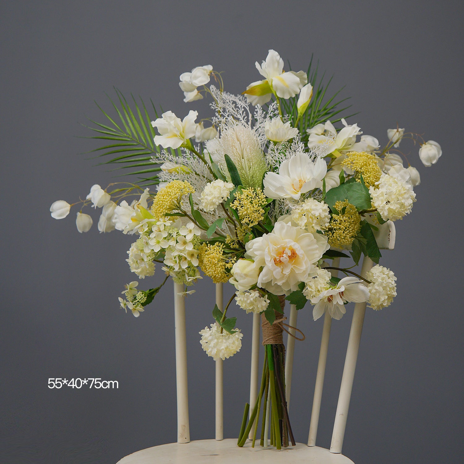 Romantic Naturalist Bridal Bouquet | Silk Floral Arrangement for Outdoor Weddings & Elegant Home Décor VB-103 (Without Vase)