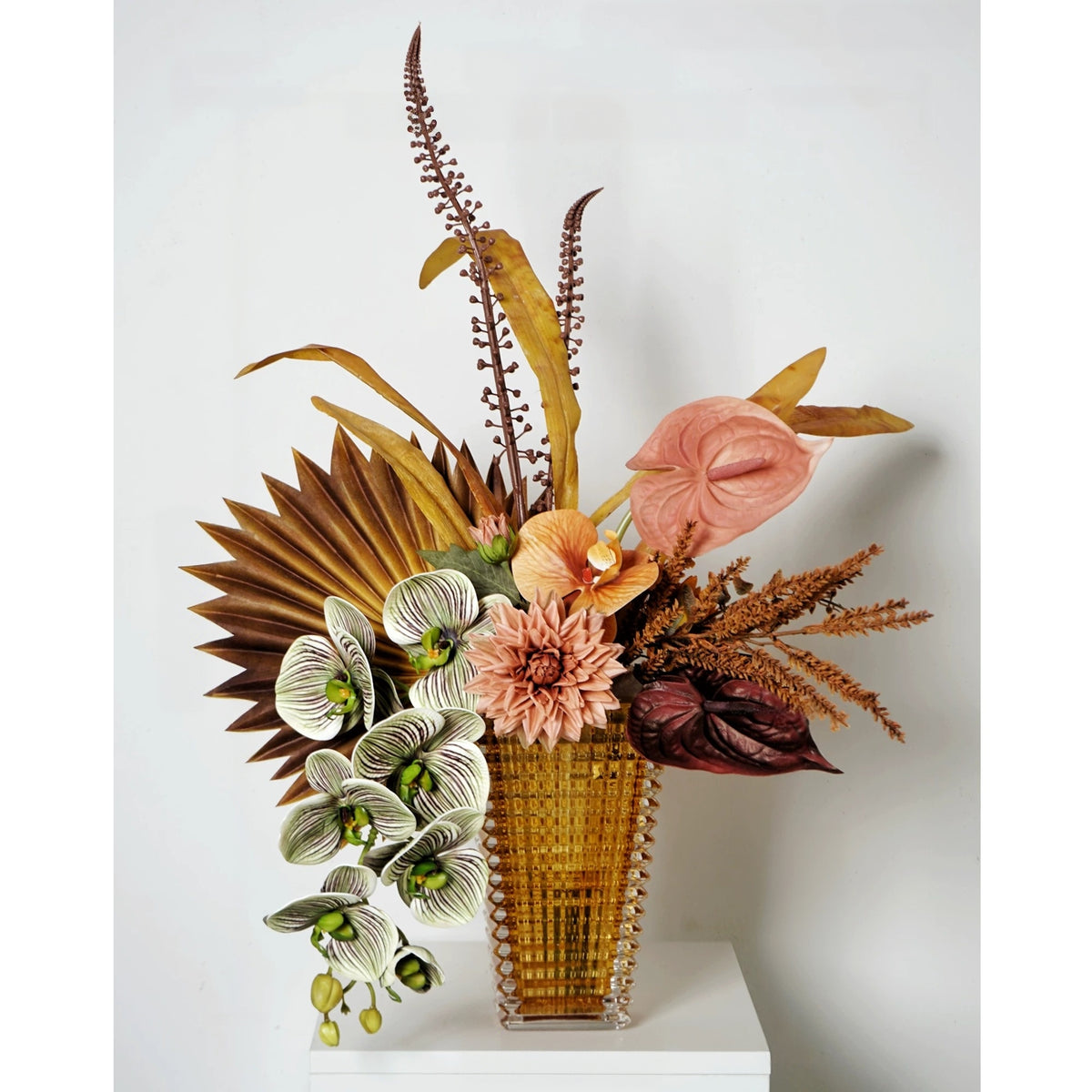 ValarFlower Wabi Sabi Artificial Flower Arrangement, Luxury Autumn Floral Decor for Living Room and Event Styling VB-278