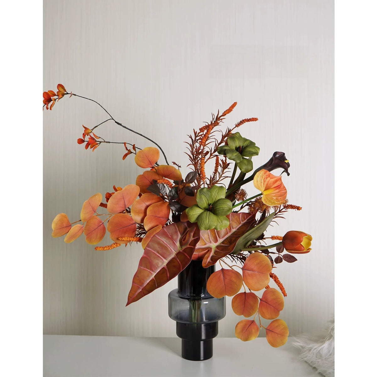ValarFlower Wabi Sabi Artificial Flower Arrangement, Luxury Autumn Floral Decor for Living Room and Event Styling VB-278