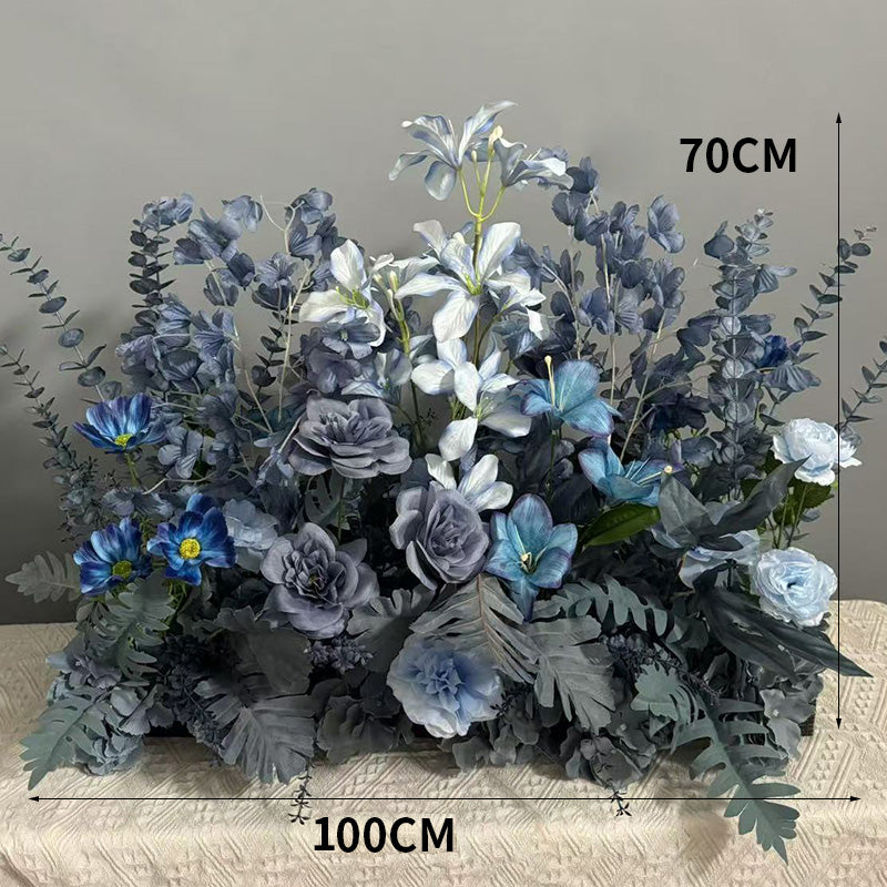 Elegantes Blumenarrangement-Set mit blauem Thema | Rustikales Boho-Dekor für Hochzeitsempfänge und Zeremonien FA-201