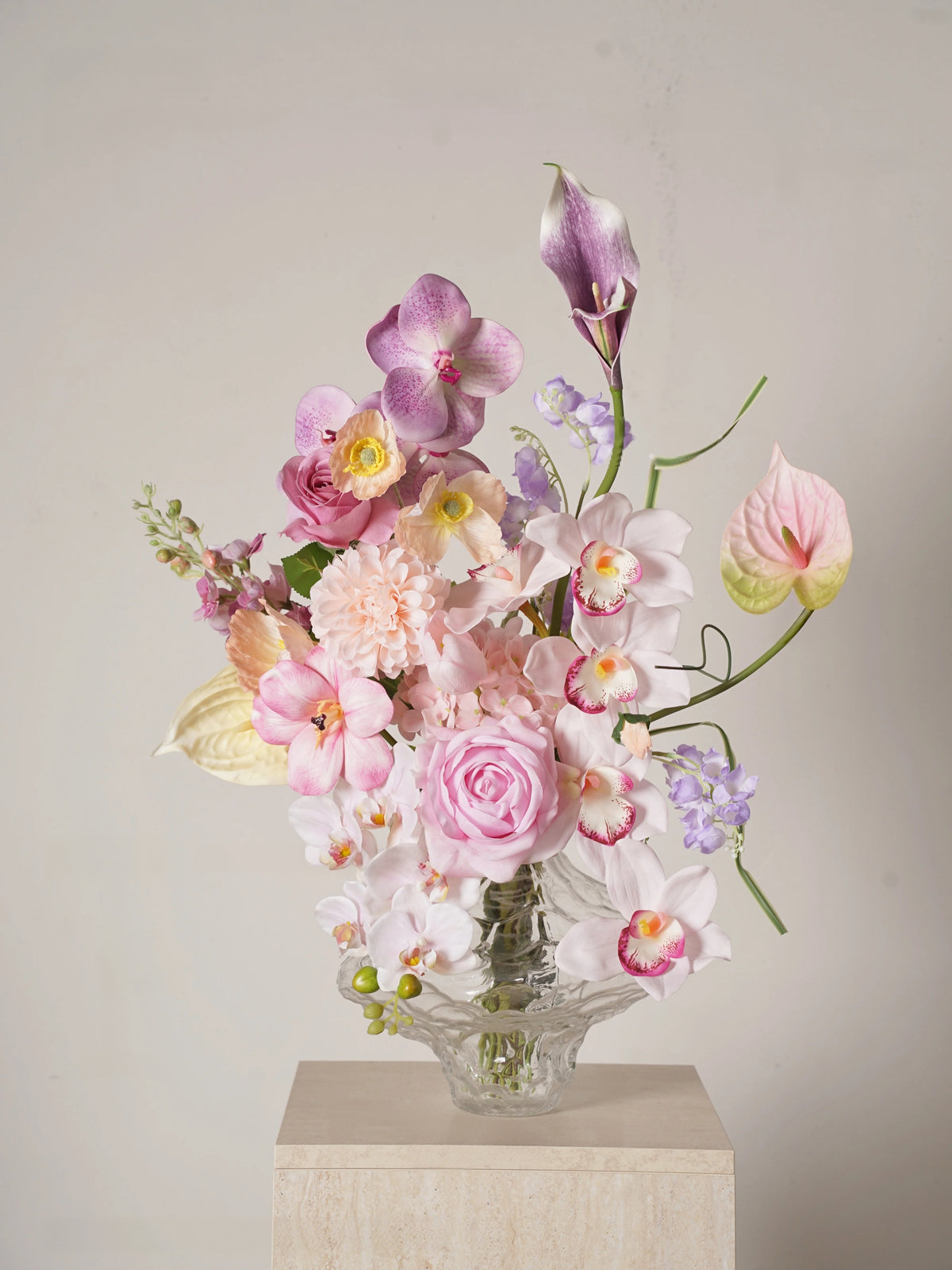 Elegantes Blumenstrauß-Arrangement mit Herbstmotiv | Luxuriöse Kunstblumen für Hochzeiten und Inneneinrichtung VB-113 (ohne Vase)