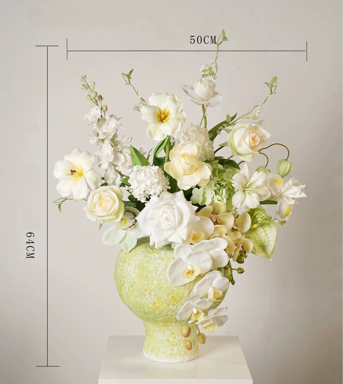 Elegantes Blumenstrauß-Arrangement mit Herbstmotiv | Luxuriöse Kunstblumen für Hochzeiten und Inneneinrichtung VB-113 (ohne Vase)