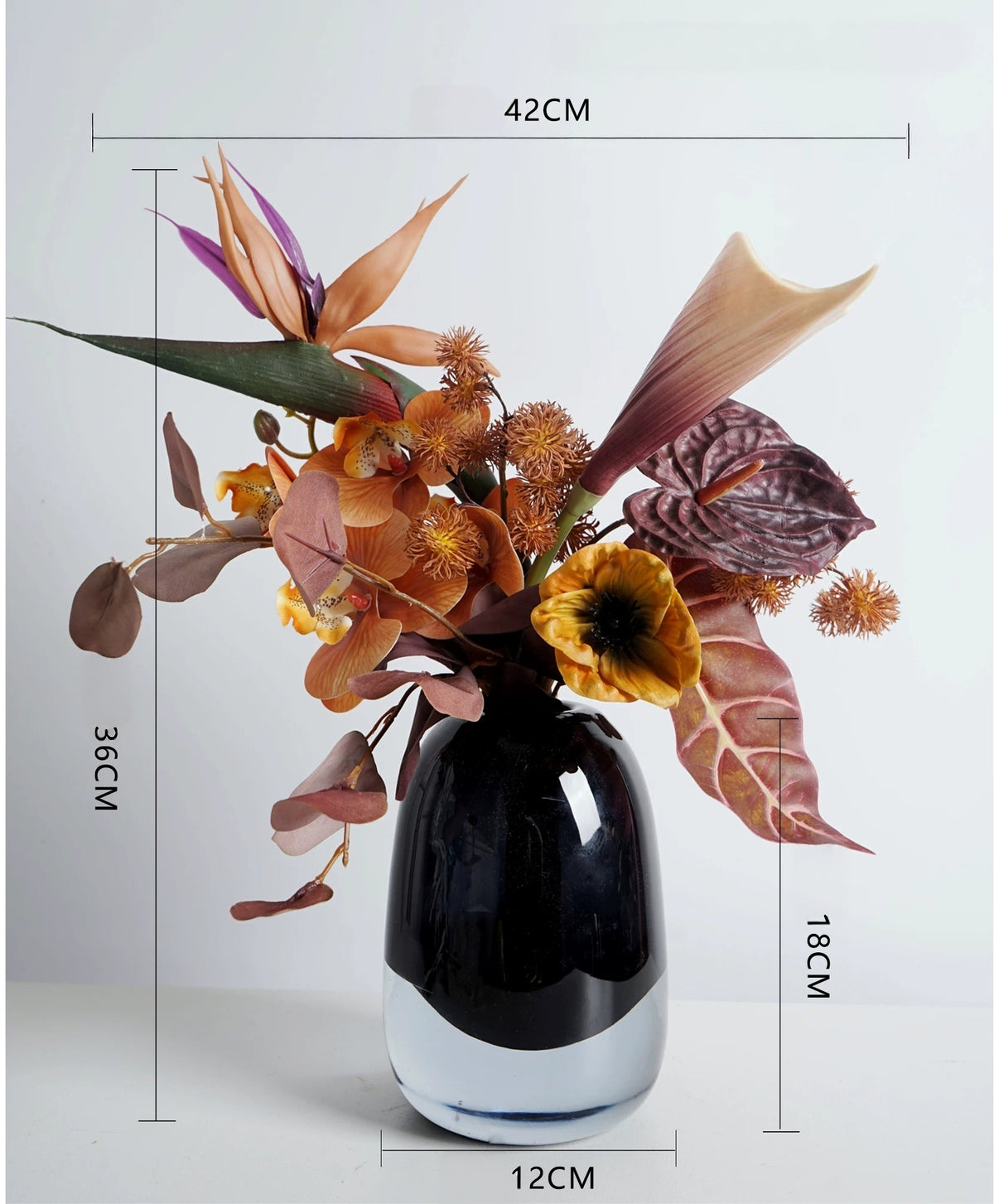 ValarFlower Wabi Sabi Artificial Flower Arrangement, Luxury Autumn Floral Decor for Living Room and Event Styling VB-278