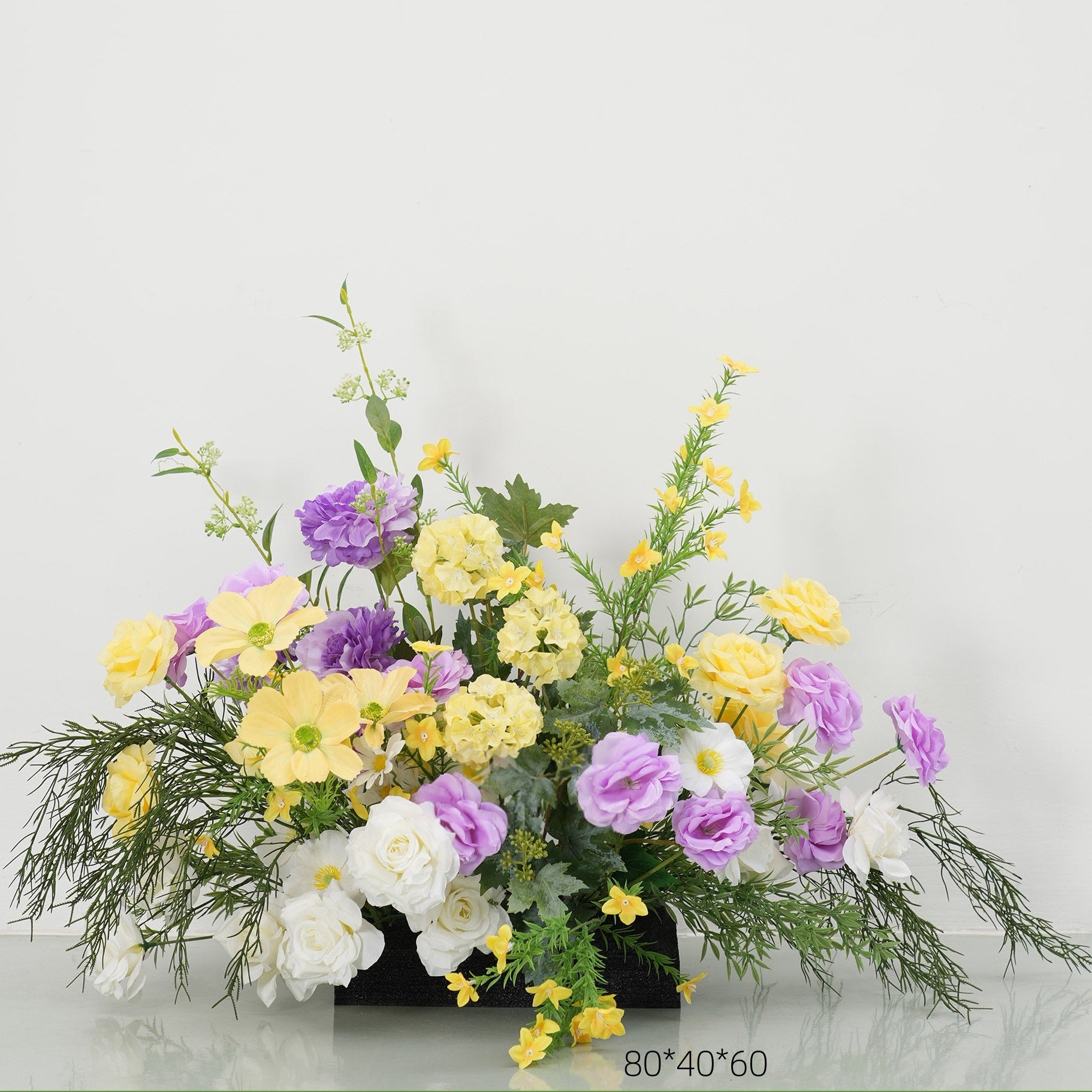 Frühlingsinspiriertes Kunstblumen-Set – Blaues und gelbes Kunstblumen-Set für Veranstaltungen FA-264