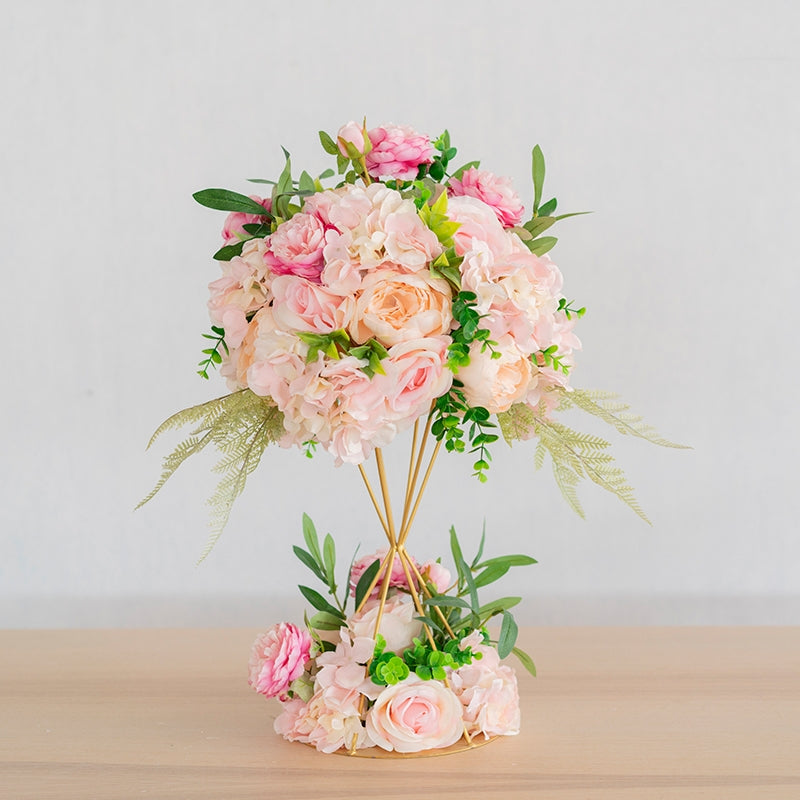 Wedding Flower Ball Arrangement for Main Table, Stage, and Aisle Decoration – Artificial Floral Centerpiece for Hotel Events TF-107