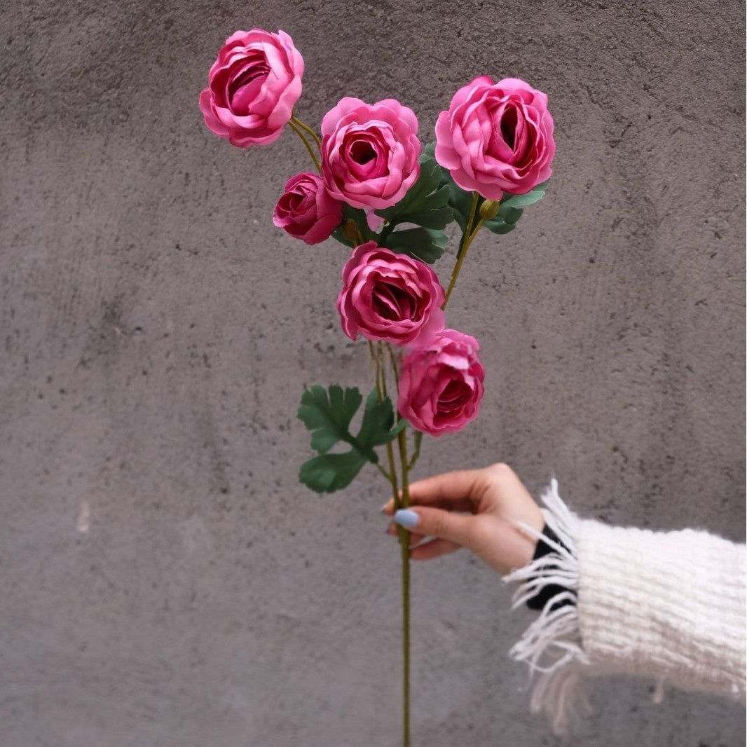 Conjunto de Flores Artificiales Negras y Rosas – Decoración Moderna para Fondo de Fiesta de Cumpleaños con Arreglo Floral Falso FA-255