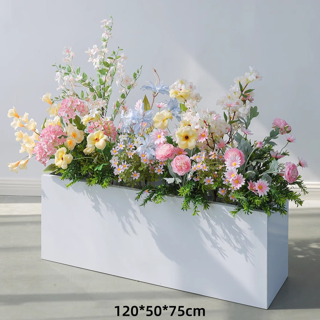 Valar Flower Monet-Style Artificial Floral Arrangement Insert — Faux Flower Landscape for Mall, Event & Interior Decor (Insert Only) FA-313