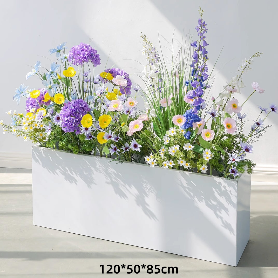 Valar Flower Monet-Style Artificial Floral Arrangement Insert — Faux Flower Landscape for Mall, Event & Interior Decor (Insert Only) FA-313