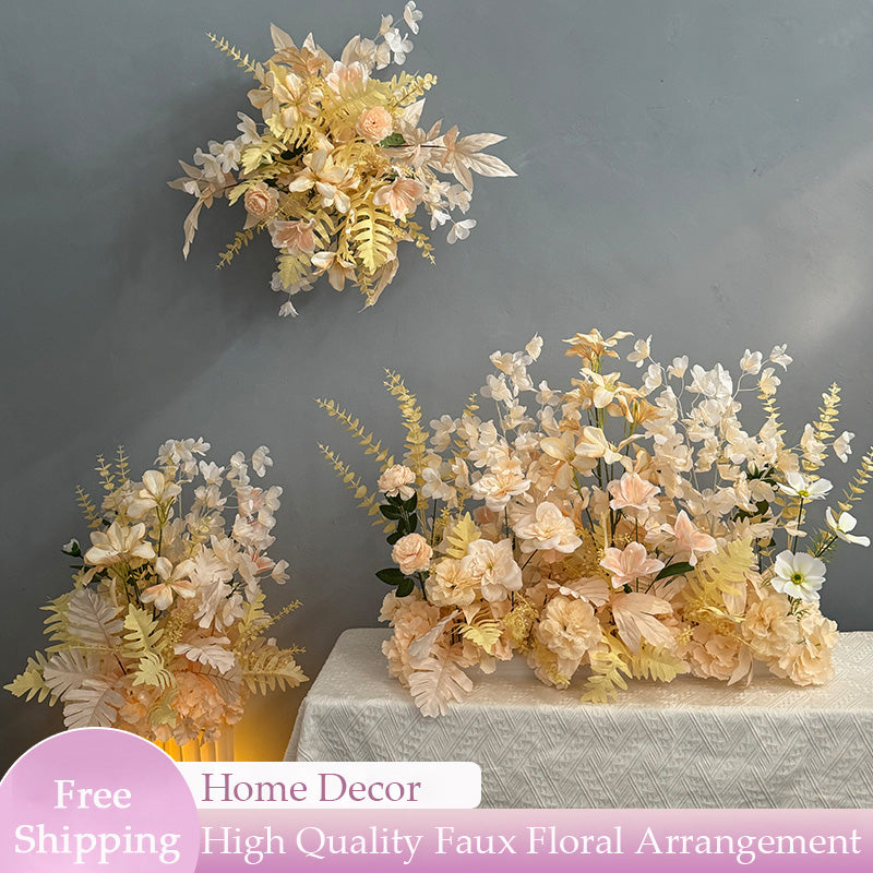 Elegant Champagne Faux Floral Arrangement | Perfect for Weddings, Events and Home Decor FA-206