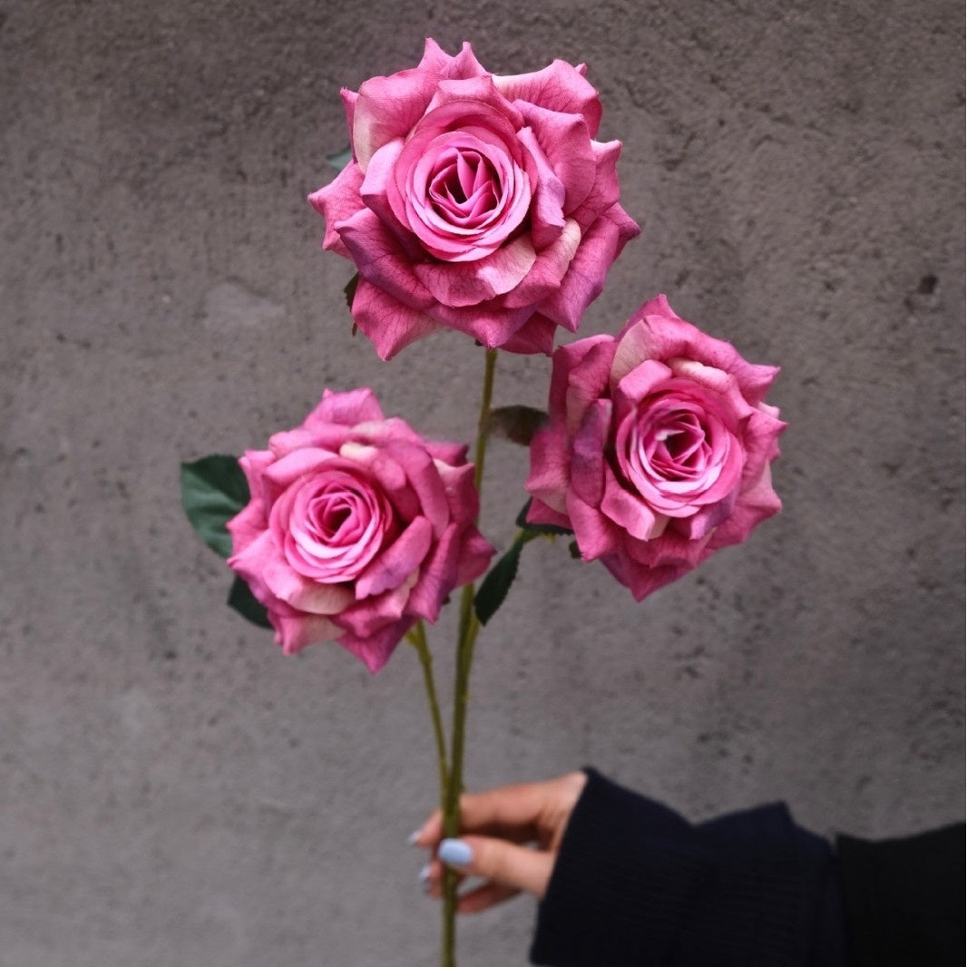 Conjunto de Flores Artificiales Negras y Rosas – Decoración Moderna para Fondo de Fiesta de Cumpleaños con Arreglo Floral Falso FA-255